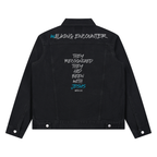 "Walking Encounter" Unisex Vintage Wash Denim Jacket