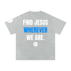 "We Outside" Snow Washed Oversized Cotton T-Shirt