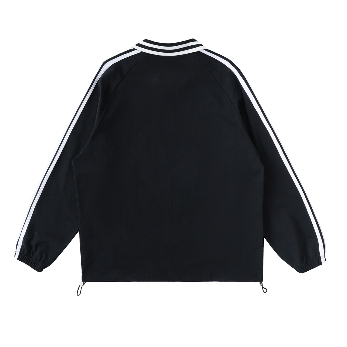 Contrast Striped John 3:8 Lapel Collar Sweatshirt