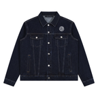 "Walking Encounter" Unisex Vintage Wash Denim Jacket