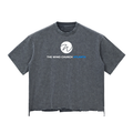 "We Outside" Snow Wash Raw-Hem Boxy T-shirt