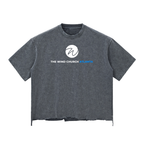 "We Outside" Snow Wash Raw-Hem Boxy T-shirt