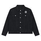 "Walking Encounter" Unisex Vintage Wash Denim Jacket