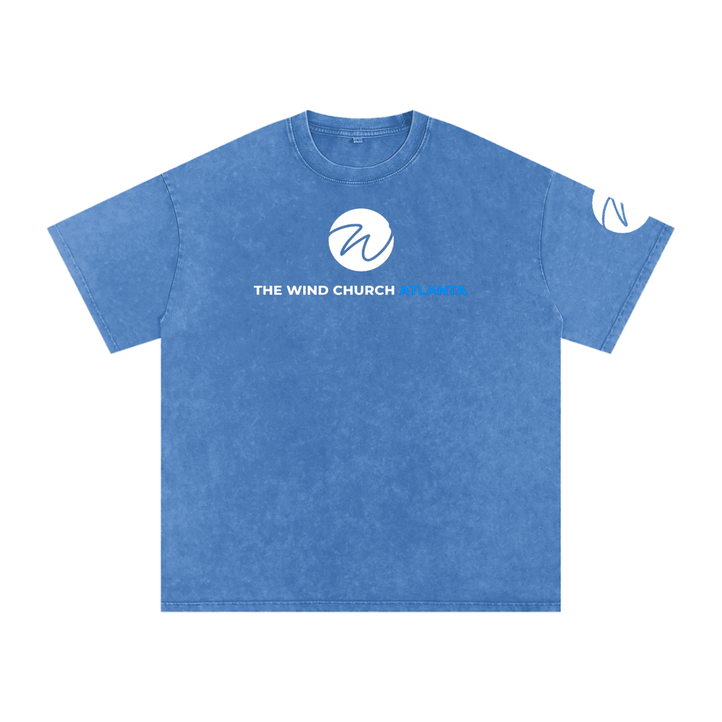 "We Outside" Snow Washed Oversized Cotton T-Shirt