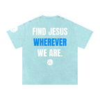 "We Outside" Snow Washed Oversized Cotton T-Shirt