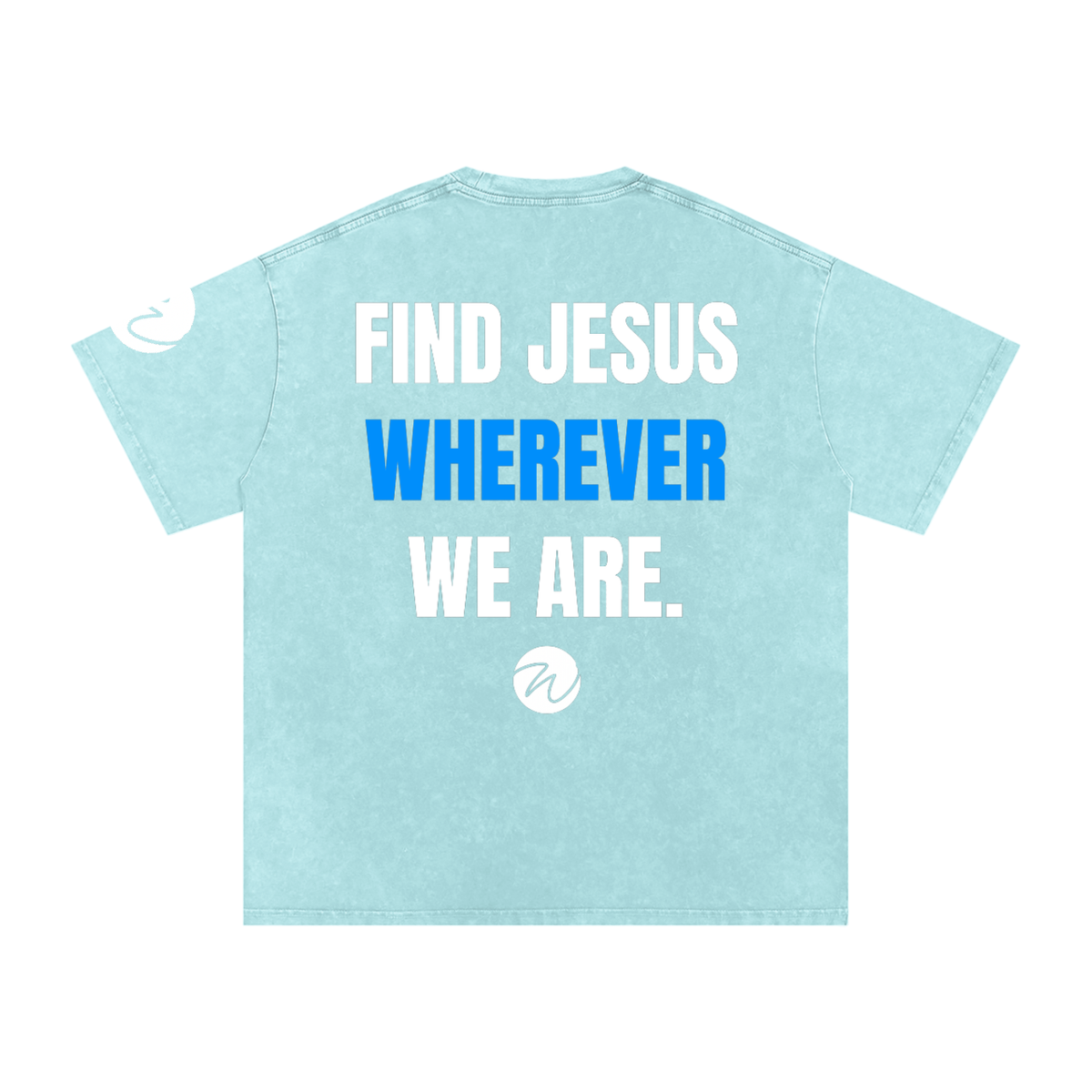 "We Outside" Snow Washed Oversized Cotton T-Shirt
