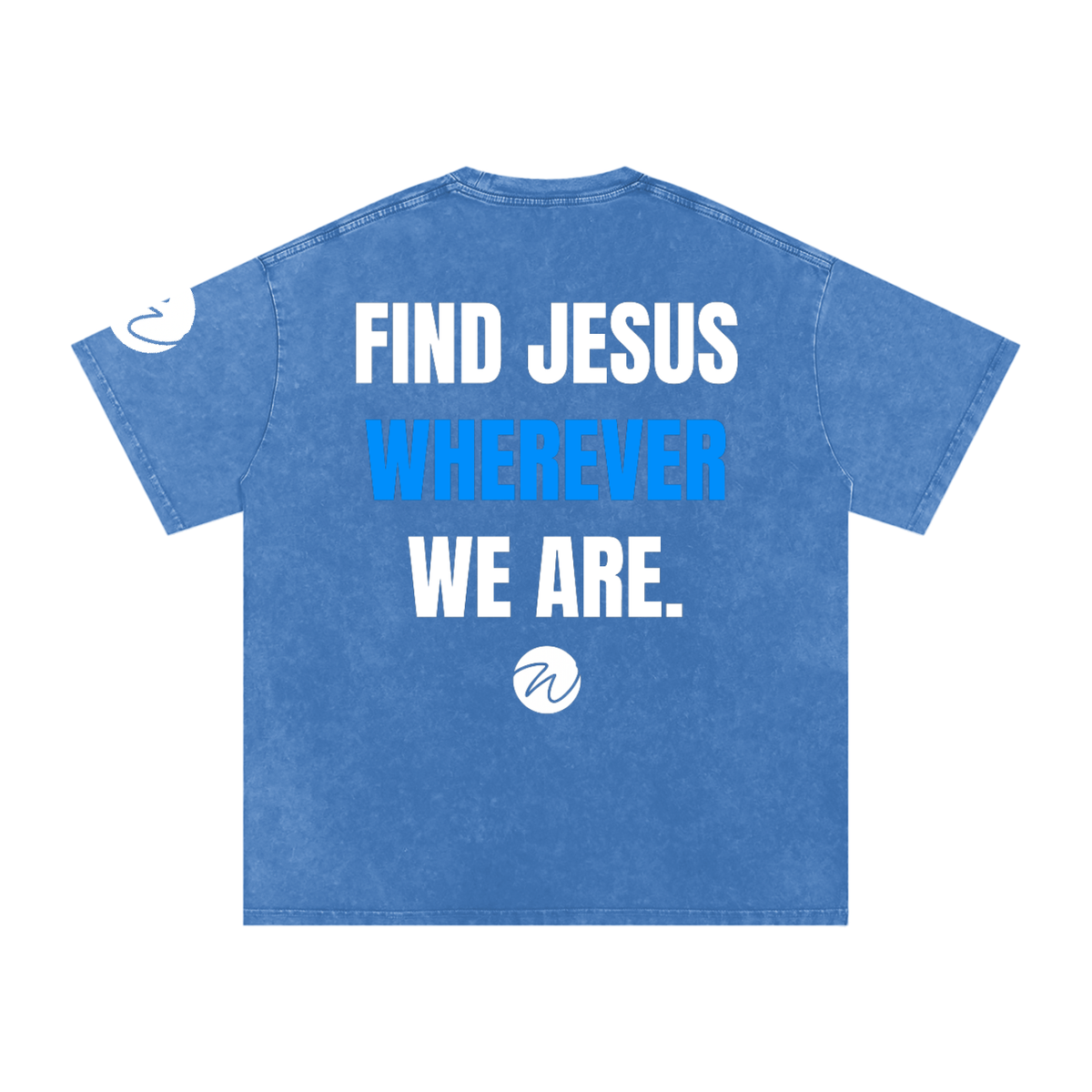 "We Outside" Snow Washed Oversized Cotton T-Shirt
